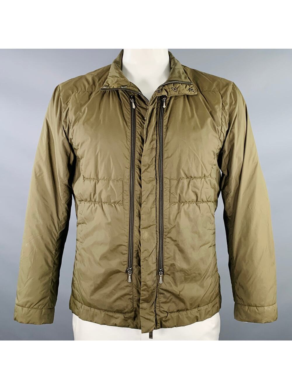 DIRK BIKKEMBERGS Size L Green Olive Polyester Blend Jacket